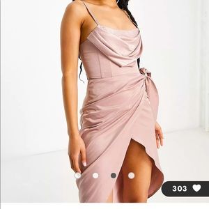 Blush Corset Top Satin Dress